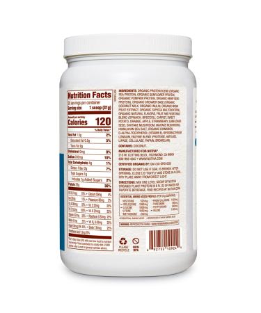 Nutiva Organic Vanilla Protein Smoothie 1.4lb - Vegan, Non-GMO, Keto & Paleo - 23g Protein Meal Replacement - Buy Online on GoSupps.com