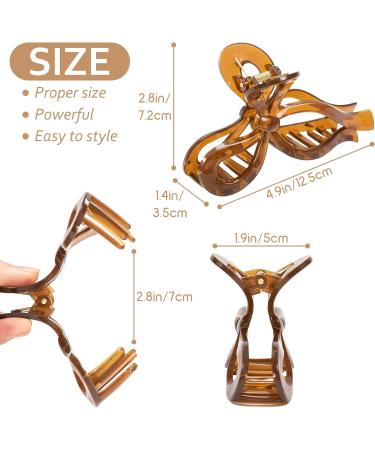 3 Pcs Hair Claw Clips Strong Hold Hair Clips Claw Large Bow Claw Clips for Thick Thin Hair Cute Hair Clips Styling Accessories for Women Girls (A) - Buy Online on GoSupps.com