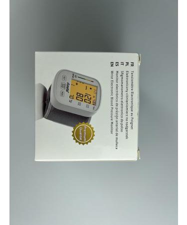 Axets Fully Automatic Blood Pressure Meter - Wrist Monitor with Arrhythmia Warning 2x99 Memory LCD Display & Adjustable Cuff (White) - Buy Internationally - Buy Online on GoSupps.com