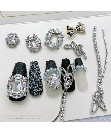 FEIlei Zircon Nail Rhinestones 3D Nail Charm Alloy Nail Jewelry Gem-Nail Art Decoration - Buy Online on GoSupps.com