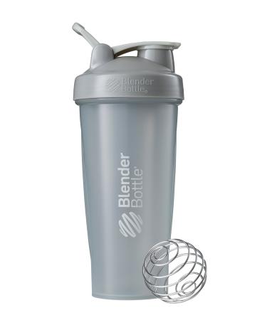 BlenderBottle Classic Shaker Bottle Perfect for Protein Shakes and Pre Workout 28-Ounce Pebble Grey Pebble Gray Bottle