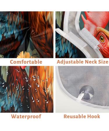 Floral Rooster Beard Bib Apron | Beard Hair Catcher for Men | Perfect Father's Day & Christmas Gifts for Dad & Husband - Buy Online on GoSupps.com