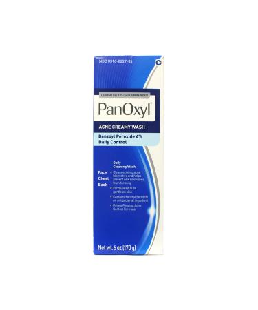 PanOxyl - Acne Creamy Wash 4 Percent Benzoyl Peroxide Daily Control  6 Ounce Unscented 6 Ounce (Pack of 1)