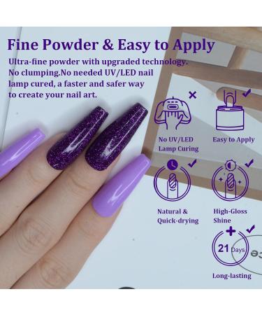 Poudre Ongles 28g Paillettes Violettes Dipping Powder Manucure pour Ongles Fran ais Kits Manucure Salon DIY Sans Odeur & Durable Lampe Ongles Non Requise - Buy Online on GoSupps.com