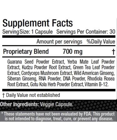 Energy-Natural Energy Supplement for Focus Clarity & Athletic Performance | Vegan Non-GMO No Crash - Buy Online on GoSupps.com