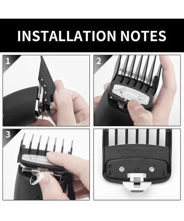 Yinke Clipper Guards #3171-500 - 10 Pack Premium Cutting Guides for Wahl Clippers, Metal Clip, 1/8-1 Sizes - Compatible with All Full Size Models - Buy Online on GoSupps.com