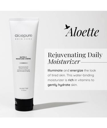 Aloette Nutri-C Face Moisturizer Cream - Daily Hydrating Skin Care for Wrinkles & Fine Lines - Gluten Free Facial Lotion for Dry to Normal Skin - 3 Fl Oz - Buy Online on GoSupps.com