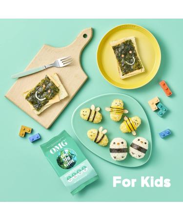 Oh!My Gim Seaweed Snack 16 Pack | Vegan Sea Salt & Green Tea Chips | Premium Dried Algae from South Korea - Healthy Snack Options - Buy Online on GoSupps.com