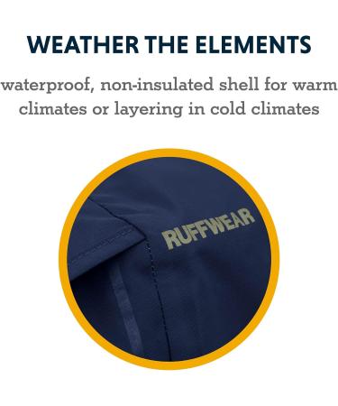 RUFFWEAR Sun Shower Rain Poncho for Dogs - Lightweight Waterproof Raincoat Large Size Midnight Blue | International Shipping Available - Buy Online on GoSupps.com