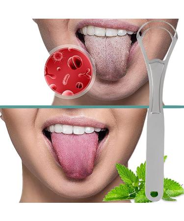 U-Shaped Tongue Brush - 2 Pack Stainless Steel Tongue Scraper for Adults | Double & Single Layer Oral Hygiene - Buy Online on GoSupps.com