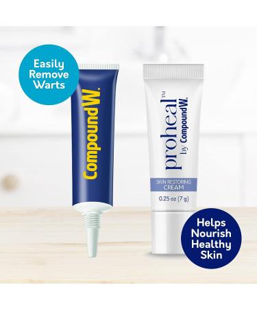 Compound W Total Care Wart Remover & Proheal Cream 0.25 oz + Maximum Strength Salicylic Acid Gel 0.25 oz - Buy Online on GoSupps.com