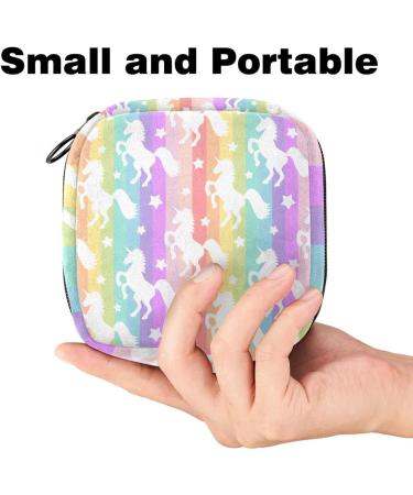 Colorful Art Women's Menstrual Cup Bag with Zipper | Large Multicolored Hahn Design | Ideal for Period Inserts Tampons & More - Buy Online on GoSupps.com