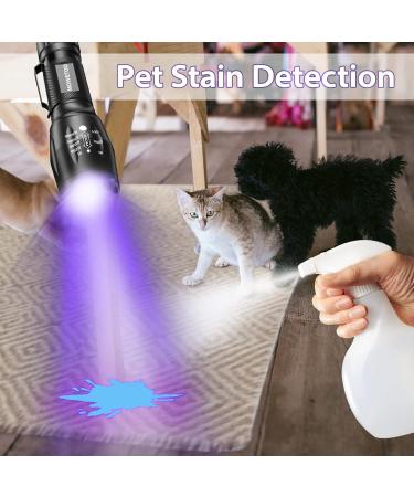 MOWETOO UV Torch LED Torch 2 in 1 Black Light with 4 Modes Waterproof 395nm UV Light Super Bright 500lm for Inspection Pet Urine Detecting Camping Including Accessories 3 AAA Batteries LE-8613d 1 Pack - Buy Online on GoSupps.com