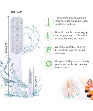Pedicure Foot File Foot Callus Remover for Hard Skin Foot Care Scrubber Pedicure Tool Anti-Rust Foot Hard Skin Remover Double-Sided Use for Men Women Dry and Wet Feet Cracked Feet Cracked Heels - Buy Online on GoSupps.com