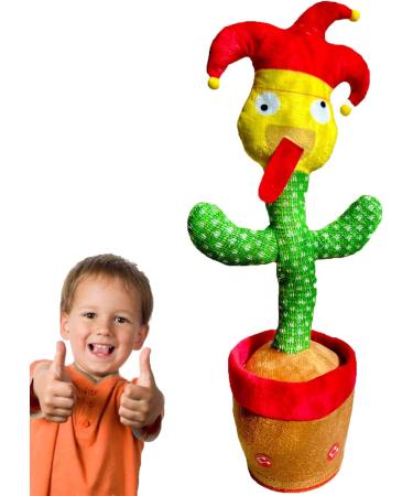 Dancing Cactus Toy - Interactive Plush Singing Cactus Repeats & Dances - USB Rechargeable - Fun Christmas Decor Piece - Buy Online on GoSupps.com