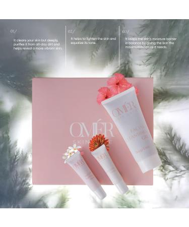 Omer Face Wash Gel - Nourishing Hydrating Facial Cleanser for Women | Travel Size 3.3 oz - Acne Preventing & Freshening Skincare Solutions - Buy Online on GoSupps.com
