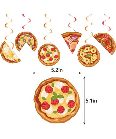 Pizza Party Decorations Includes Happy Birthday Banner Hanging Swirls Cake Topper Cupcake Toppers Balloons for Pizza Birthday Party Supplies - Buy Online on GoSupps.com