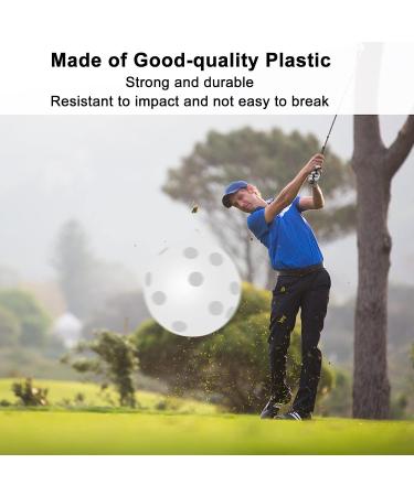 Plastic Golf Training Balls 42mm - 50pc Set with Golf Ball Tees | Indoor & Outdoor Practice Equipment - Buy Online on GoSupps.com