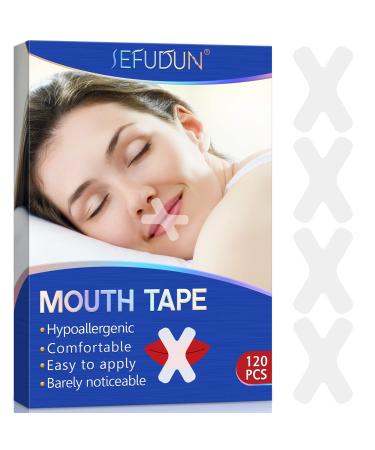 Mouth Tape for Sleeping 120 Counts Snoring Sleep Tape Sleep Strips for Nighttime Sleeping Improve Breathing Mode Stop Snoring Mouth Strips for Nose Breathing & Better Sleep