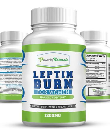Leptin Burn for Women - Appetite Suppressant, Metabolism Booster & Fat Burners for Women Weight Loss - Diet Pills That Work Fast for Women (60) Leptin Resistant Supplements by Power by Naturals