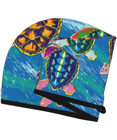 Little Sea Turtles Microfiber Hair Towel - Soft Super Absorbent Hair Wrap for Long Curly & Thick Hair - Quick Dry Coral Velvet - Buy Online on GoSupps.com