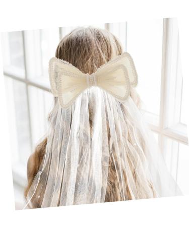 FOMIYES 1pc Bow Hairpin Wedding Hair Clips for Brides Vintage Hair Bows Hair Accessories for Women Wedding Hair Bows Barrettes Bowknot Hairpins Cotton Yarn Girl White Dress Crocodile Skin - Buy Online on GoSupps.com