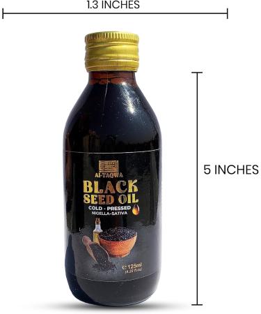 Black Seed Oil | Pure Virgin Black Cumin Seed Oil (Nigella Sativa) Kalonji | Cold Pressed Unrefined | Liquid 125ml - Buy Online on GoSupps.com