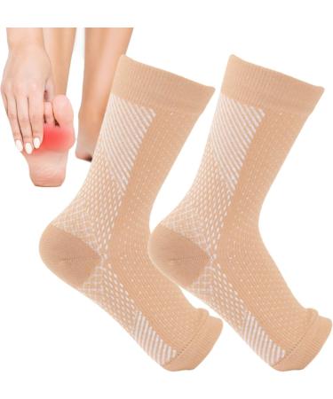 Kasmole Ankle Compression Cuff - Open Compression Stockings & Foot Sleeves for Swelling Relief | Available in Random Colors - Size L - Buy Online on GoSupps.com