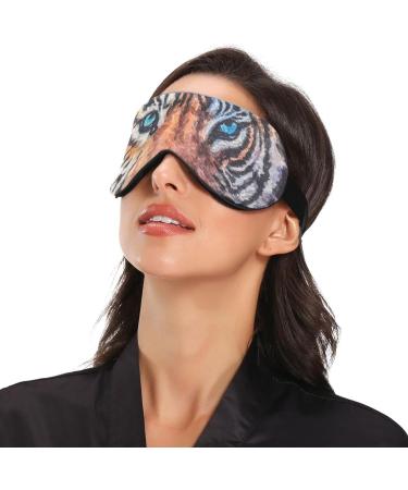 Haskirky Light Blocking Eye Mask for Men and Women - Breathable & Adjustable for Travel, Yoga, Meditation - Hand Drawn Blue Pattern for Deep Sleep Comfort - Buy Online on GoSupps.com