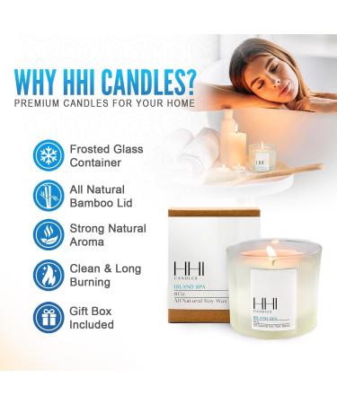All-Natural Island Spa Candle | Eucalyptus & Citrus Scented | Large 8oz Relaxation Candle | Long Burn Time | HHI Candles - Buy Online on GoSupps.com