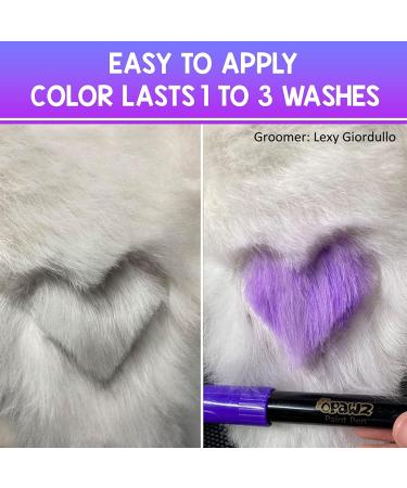 OPAWZ 12pcs Non-Toxic Dog Hair Dye Paint Pens - Washable Pet Hair Color Crayon for Dogs, Cats, Birds and Horses - Buy Online on GoSupps.com