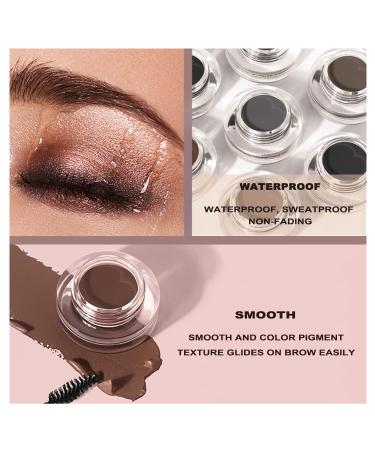Eyebrow Stamp and Stencil Kit - Professional Waterproof Brow Pomade for Natural Brows | Long-Lasting Smudge-Proof Makeup Trio with 20 Stencils - Light Brown - Buy Online on GoSupps.com