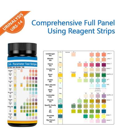 14-Parameter Urinalysis Test Strips - 100ct for UTI Keto pH Protein & More | International Shipping Available - Buy Online on GoSupps.com