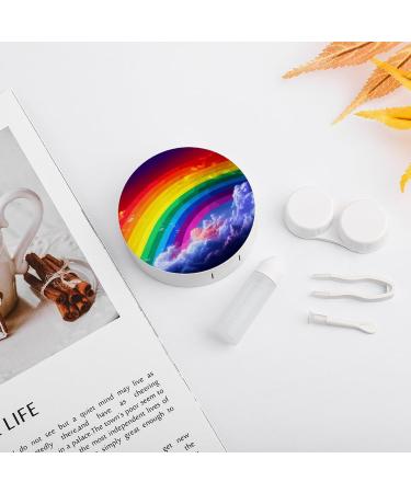 Buy Rainbow Print Contact Lens Case - Durable & Stylish | Perfect Travel Lens Care Box - Buy Online on GoSupps.com