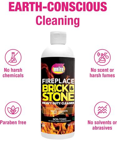 Quick N Brite Fireplace Gel Cleaner Kit - Nonabrasive 16 oz Ideal for Brick Stone Tile & Marble - Made in the USA - Buy Online on GoSupps.com