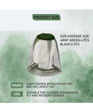 DOKLY 8 Pack Mosquito Net Head Face Mesh Cover Anti Bee Bug Insect Mosquito Bits Mesh Hat Mask Face Protector for Outdoor Camping Hiking(Black + Green) - Buy Online on GoSupps.com