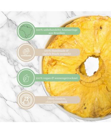  1001 Frucht 1001 Frucht Natural Dried Pineapple Rings 500g Exotic Dried Fruits Unsweetened Dried Fruits Unblunt Cereal Cereal & More No Additives Premium Quality Dehydrated Fruit Snacks - Buy Online on GoSupps.com