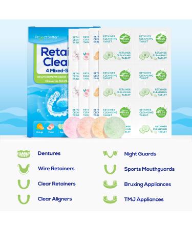 retainer cleaner tablets (4-mixed favor 120 denture cleaning tablets) - Buy Online on GoSupps.com