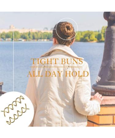 Minkissy Spiral Bobby Hairpins - 20 Gold Twist Screw Hairpins for Updos & Hair Jewelry - Buy Online on GoSupps.com