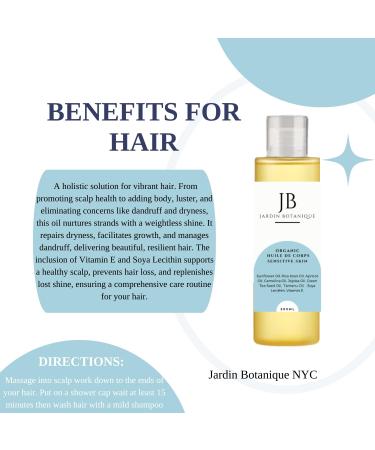 Organic Body Oil for Sensitive Skin 200ml Eczema Psoriasis Rosacea - Buy Online on GoSupps.com