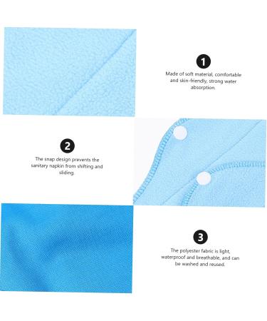 CLISPEED Cloth Sanitary Pads - 4 Sets 6 Pieces Reusable Polar Fleece Menstrual Pads & Panty Liners for Women - Eco-Friendly - Buy Online on GoSupps.com