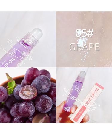 Gireatick 6PCS Fruity Flavors Lip Oil Set | Long-Lasting Moisturizing Balm | Roll-On Gloss Set | Strawberry, Orange, Grape, Avocado, Cherry, Peach | Glossy Lip Makeup | Transparent Lip Gloss - Buy Online on GoSupps.com