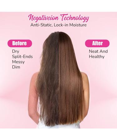 4-in-1 Hair Dryer Brush - Professional Hot Air Styling Tool for Straightening, Curling, and Drying - Pink - Buy Online on GoSupps.com