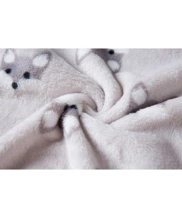 XINNE Soft Bathrobe for Boys & Girls - Cute Gray Fox Toddler Flannel Hoodie Sleepwear & Pajamas - Buy Online on GoSupps.com