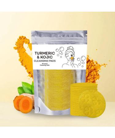 40 Turmeric ko-jic Acid Pads Turmeric Cleansing Pads Kojic Ac-id Soap Compressed Facial Sponges exfolia-ting Facial Care Tools for Face Deep Cleansing - Buy Online on GoSupps.com