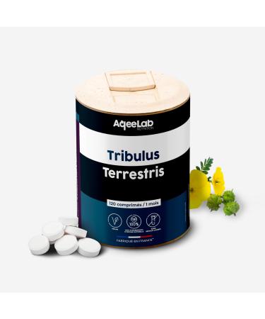 Tribulus Terrestris 2400 mg AqeeLab Nutrition 120 Vegetable Capsules 1 Month Guaranteed Saponin Content Strength Energy & Libido Made in France Environmentally Friendly Brand