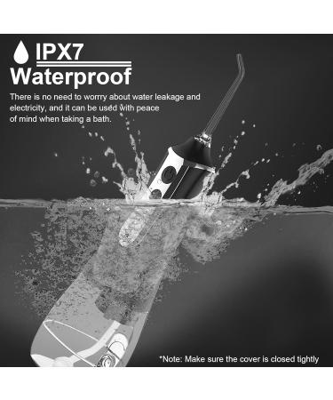 Portable Cordless Water Flosser for Teeth Cleaning | 3 Modes, 5 Jet Tips & Travel Bag | Dental Oral Irrigator for Home & Travel - Black 350ML - Buy Online on GoSupps.com