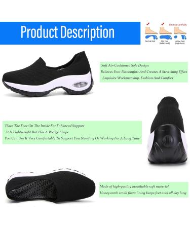 Women's Air Cushioned Arch Support Walking Shoes - Blue 7 - Buy Online on GoSupps.com