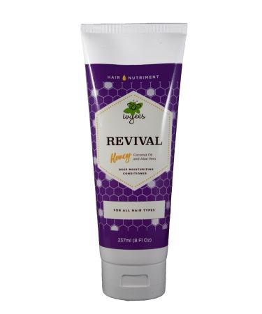 IVYEES Revival Deep Conditioner 8 Oz (Pack of 6) With Raw Honey Coconut Oil and Aloe Vera To Condition Follicles and Promote Hair Growth