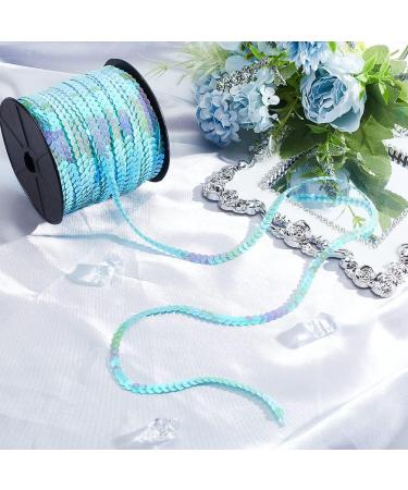 PandaHall 6mm Light Blue Flat Sequin Strip - 100 Yards Spool for Jewelry and Costume Accessories - Buy Online on GoSupps.com